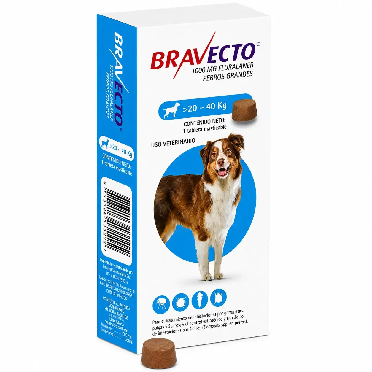 Bravecto Perros 20-40 kg (1000 mg)