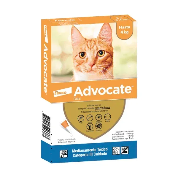 Advocate Gatos hasta 4 kg x3 pipetas